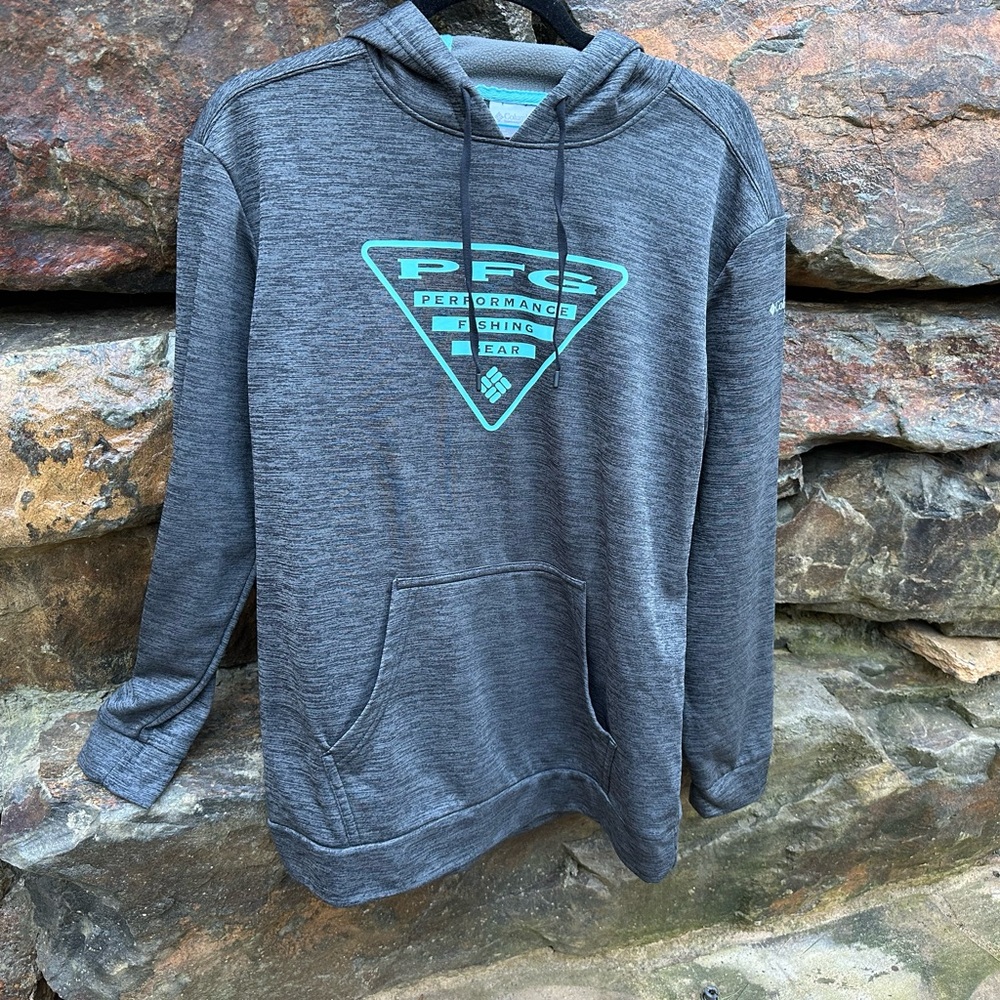 Columbia Gray Hoodie with Triangular Logo
